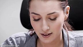 Hot Brunette with Long Legs Rides Boss Cock in Intense Office Fuck Session