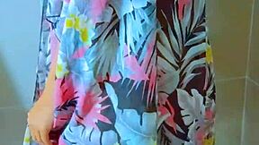 wanna watch this brazilian beauty's wet thong shower tease?