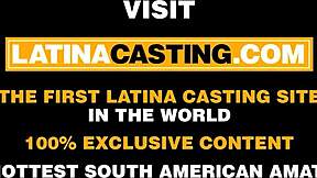 hot latina teen shows off no panties during casting interview