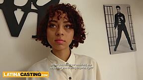 skinny colombian tattoo model takes huge cock anal in casting interview