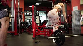 gym ass queen's leggings ripped for muscular pounding after photographer pickup tease