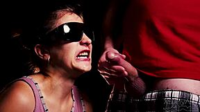 blind taste game cheats girlfriend with blindfolded friend thrill