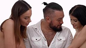 Sofa Weber And Mary Frost Enjoy Strapon DP Bisexual Ffm Action