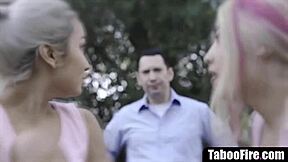 Perverted therapist roughly fucks young teen lesbian hard?