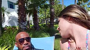 my horny hotwife picks up random guy on vacation & cums on his cock - touchmywife -