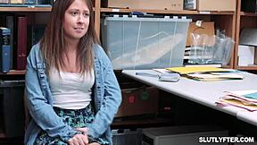 Officer Rusty Nails Frees Mira Monroe with Office Pussy Ride