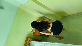 this fine ass teen student and her friend hit the hotel for a miniskirt workout.