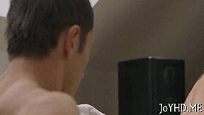 hot teen joins blowjob contest for rough missionary win