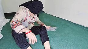 big ass indian maid shows curves through sheer black pajamas