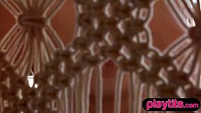 gorgeous petite blonde canadian strips nude outdoors flaunting ass