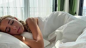 young cutie wakes old man with morning blowjob and pussy