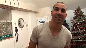 tattoo guy pounds brown-haired shaved pussy hard