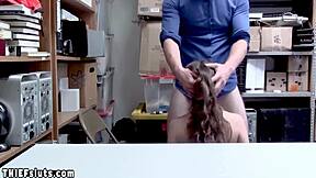 Teen Thief Steals Anal Plug Punished Cop Garage Fuck