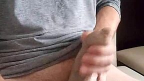 watch this massive white uncut cock cum so many times young guy jerks off hot