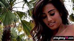 slim latina katherinne sofia strips natural body outdoors