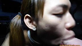 ladyboy fujiko bareback anal cumshot 😈 thai shemale pov fuck