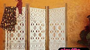 gorgeous petite blonde canadian strips nude outdoors flaunting ass