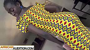 will this big dick friend make crystal's ebony tits bounce in casting fuck?