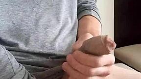 watch this massive white uncut cock cum so many times young guy jerks off hot