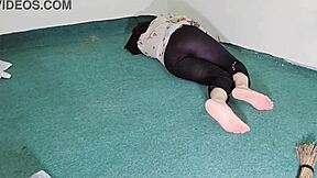 big ass indian maid shows curves through sheer black pajamas