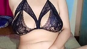 Chubby indian housewife alisha bhabhi moans with juicy saggy tits and wet hairy pussy