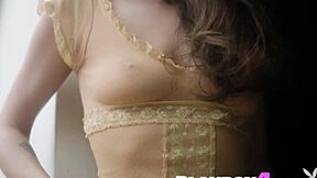 milf poses stripping perfect tits for playboy shoot