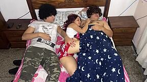 Stepdad's Friend Fucks Girlfriend's Big Ass Anal in Shared Bedroom NTR