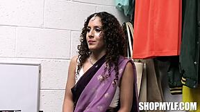 indian milf liv's theft caught by officer vegass deep office search turns hardcore sex pov