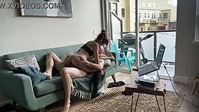 Chill sunday... couch blowjob n fuckn olivia gaggin deepthroat cum swallow