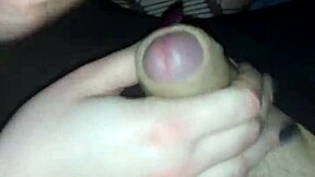 amateur guy rips lingerie for quick pantyhose cum handjob