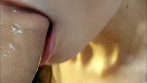 i tease this fan's huge cock till he blasts creampie deep in my shaved teen pussy dripping milk everywhere