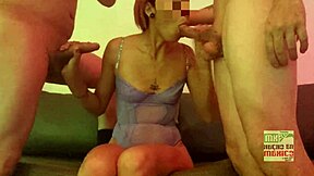 Mexican Milf Trio Cuckold Hubby Cums Six Times Riding Monster Cocks Lingerie