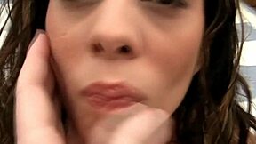 Young babe flaunts perfect natural perky tits teasingly