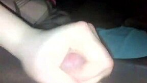 amateur guy rips lingerie for quick pantyhose cum handjob