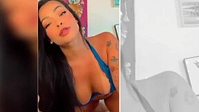 Oriental vip babe spreads her big ass and tits, masturbating wildly with huge dildo toy