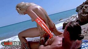 french blonde shana spirit takes rob diesel's monster cock anal at beach