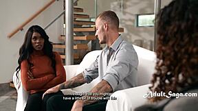 Wife Watches Petite Ebony Ana Foxxx Doggystyle Group Interracial Fuck!