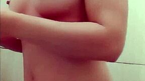 Young Small Tits Woman Waxed In Steamy Bathroom Shower