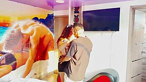 Colombian KittyDJ trades hotel tip for rough oral and doggystyle sex