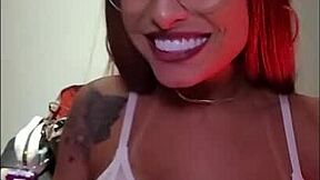 nerdy milf slut's tight pussy takes big cock from step sis