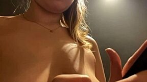 BBW Teen Squirts Publicly With Nipple Clamps