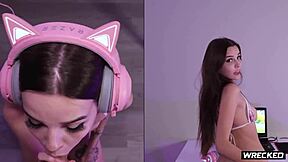 Skinny Petite Gamer Dominated And Fucked Hard By Roommate In Dorm