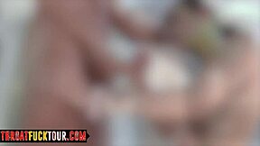 Skinny Arab Lola Heart Gags on Extreme Throat Slut Cock