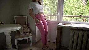 😏 naughty stepsis cameltoe bulges huge in tight yoga pants tease! 🧘‍♀️🍑