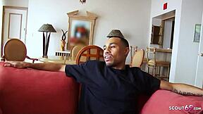 short hair ebony diamond princess takes rough mmf pounding