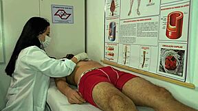 nurse gets hot over patient's huge boner