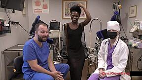 rina arem's gyno exam by doc tampa and nurse stacy got wild... gloves speculum spread!