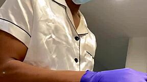 doctor horny fucks patient leaves tits full of milk creampie cumshot