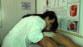 nurse gets hot over patient's huge boner