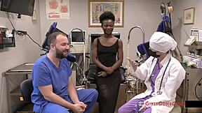 rina arem's gyno exam by doc tampa and nurse stacy got wild... gloves speculum spread!